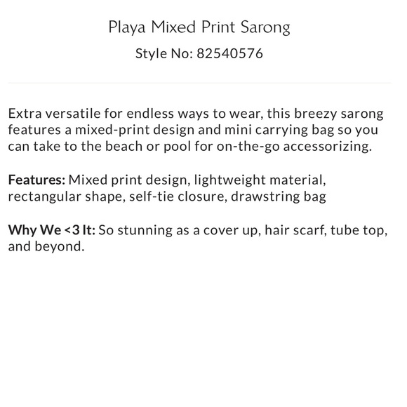 NWOT Free People Playa Mixed Print Scarf Sarong - Picture 5 of 6